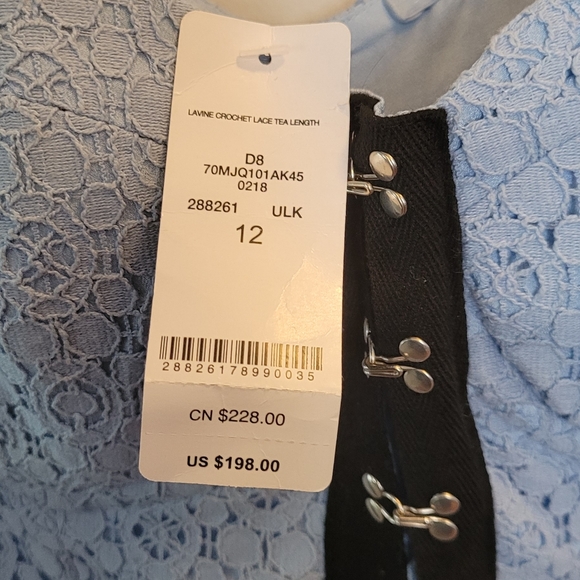 NWT blue bebe Lavine crochet lace dress - Picture 9 of 16